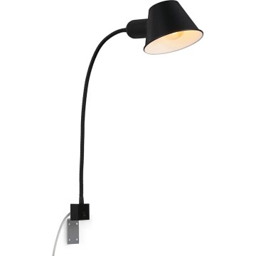 Briloner 2079-015 - Nástěnná flexibilní lampa 1xE27/10W/230V černá