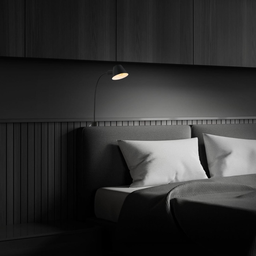 Briloner 2079-015 - Nástěnná flexibilní lampa 1xE27/10W/230V černá