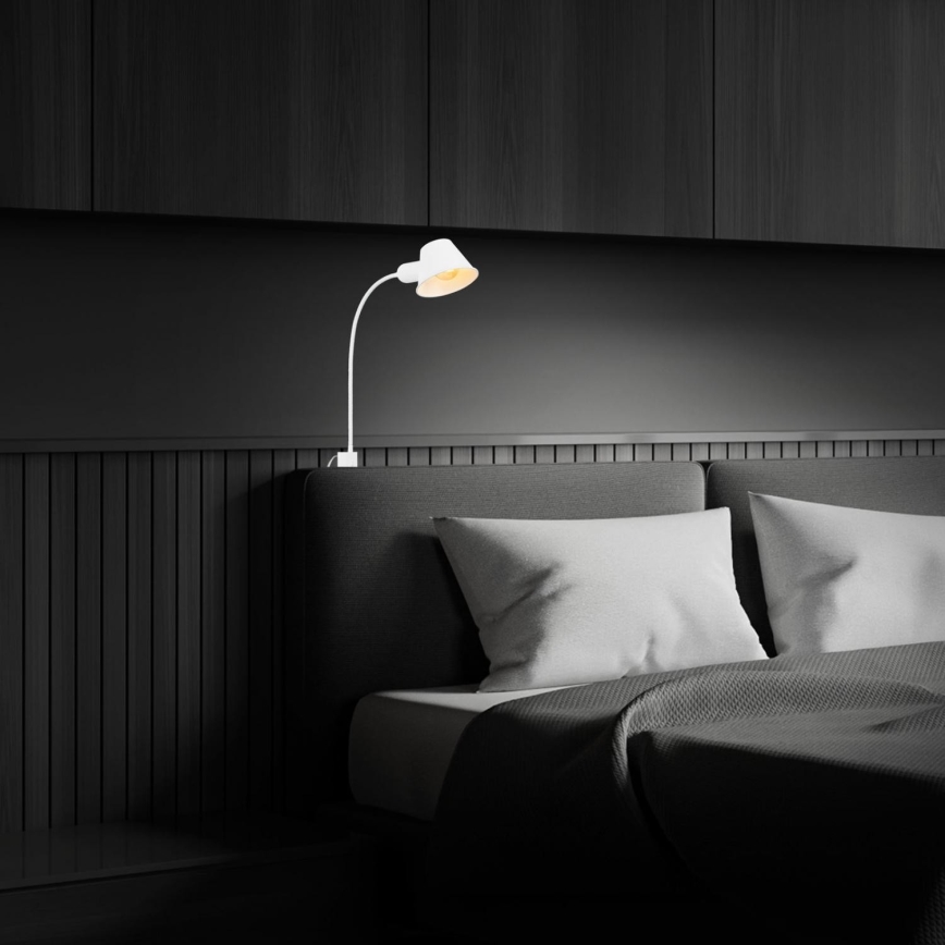 Briloner 2079-016 - Nástěnná flexibilní lampa 1xE27/10W/230V bílá
