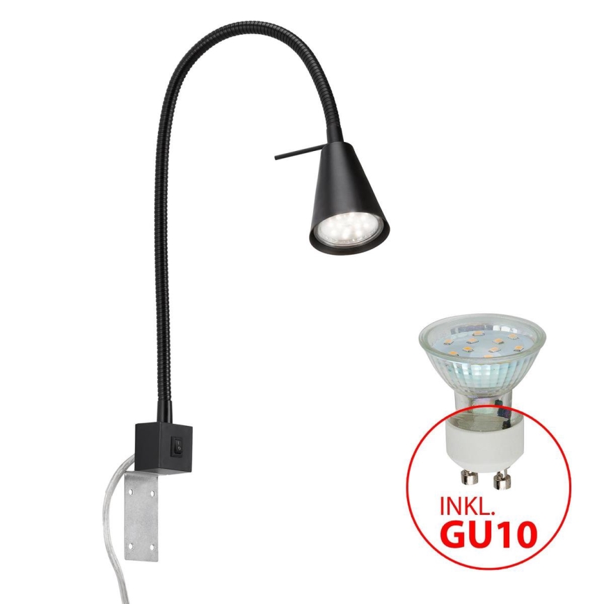 Briloner 2080-015 - LED Nástěnná lampa COMFORT LIGHT 1xGU10/5W/230V černá
