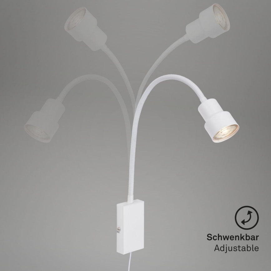Briloner 2085-016 - LED Dotyková nástěnná lampa TUSI 1xGU10/5W/230V bílá