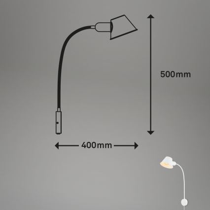 Briloner 2089-016 - Nástěnná lampa 1xE27/10W/230V bílá
