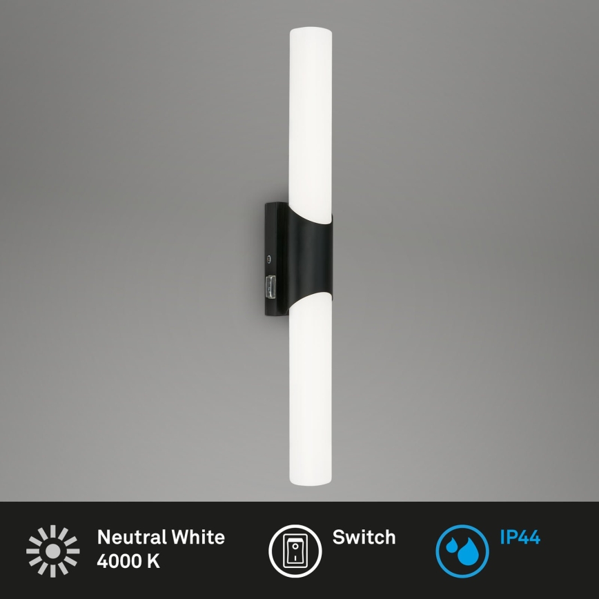 Briloner 2111-115 - LED Koupelnové osvětlení zrcadla LED/11W/230V IP44 47 cm černá