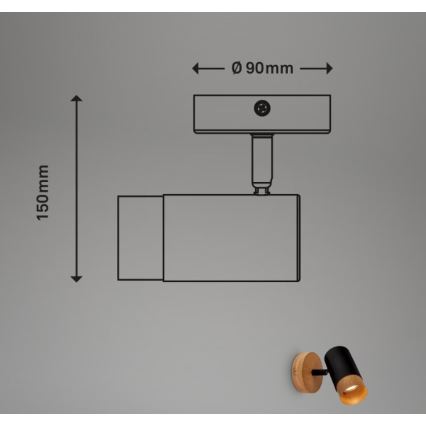 Briloner 2144015 - Nástěnné bodové svítidlo SPOT 1xGU10/9W/230V
