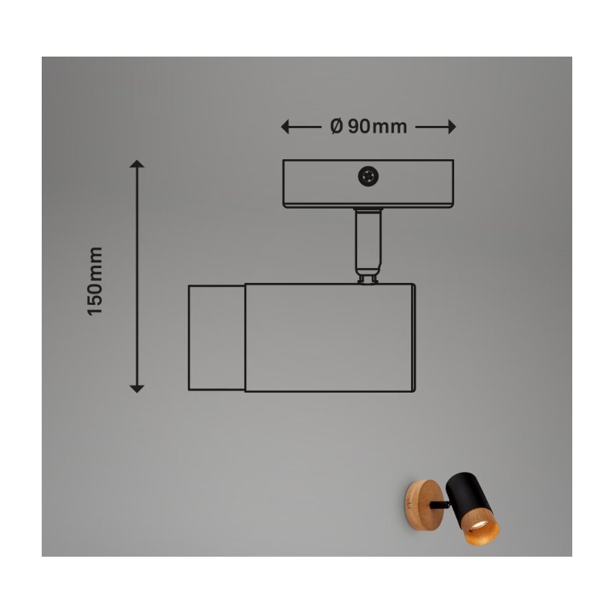 Briloner 2144015 - Nástěnné bodové svítidlo SPOT 1xGU10/9W/230V