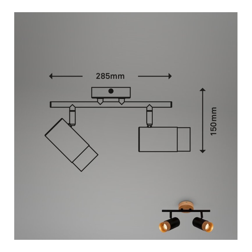 Briloner 2144025 - Bodové svítidlo SPOT 2xGU10/9W/230V