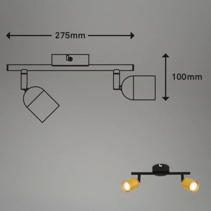 Briloner 2145-027 - Bodové svítidlo 2xGU10/9W/230V