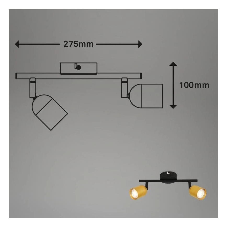 Briloner 2145-027 - Bodové svítidlo 2xGU10/9W/230V