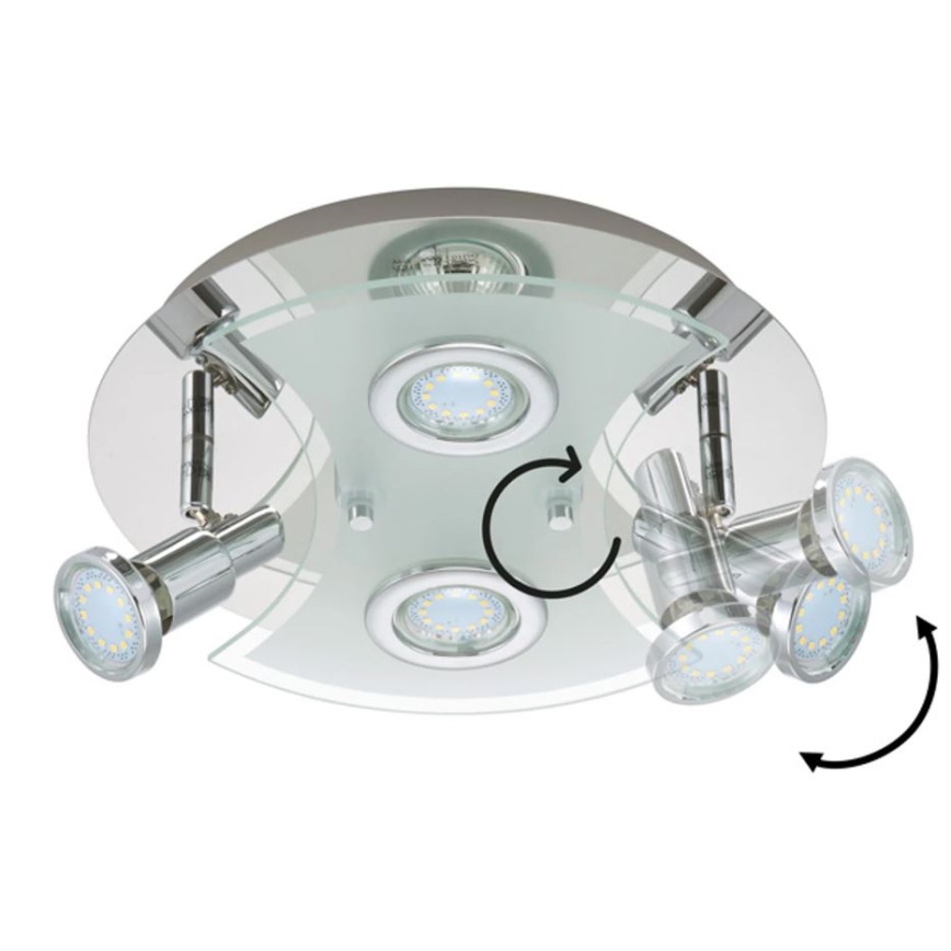 Briloner 2159-048LM - LED Bodové svítidlo SPLASH 4xGU10/3W/230V