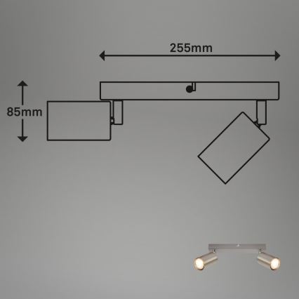 Briloner 2172-022 - Bodové svítidlo SPOT 2xGU10/9W/230V matný chrom
