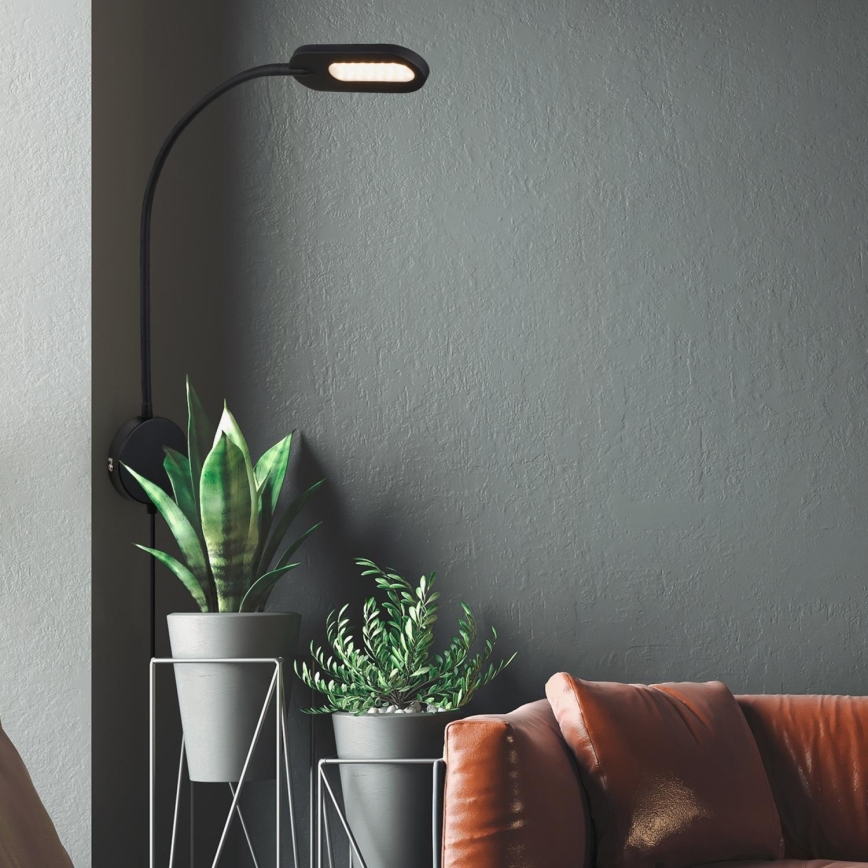 Briloner 2177015 - LED Stmívatelná flexibilní nástěnná lampa LED/6W/230V černá