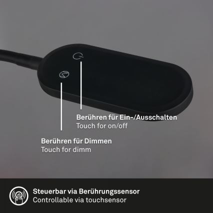 Briloner 2177015 - LED Stmívatelná flexibilní nástěnná lampa LED/6W/230V černá
