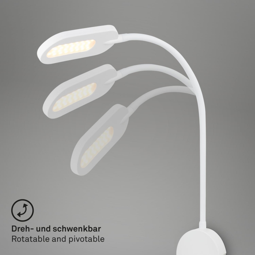 Briloner 2177016 - LED Stmívatelná flexibilní nástěnná lampa LED/6W/230V bílá
