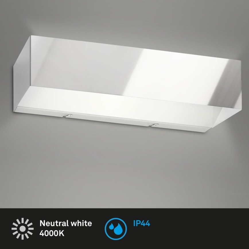 Briloner 2204-018 - LED Venkovní nástěnné svítidlo LED/8W/230V IP44 lesklý chrom
