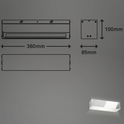 Briloner 2204-018 - LED Venkovní nástěnné svítidlo LED/8W/230V IP44 lesklý chrom