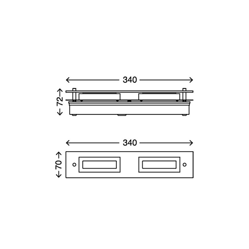 Briloner - 2262-028 - LED Koupelnové stropní svítidlo SURF 2xLED/6W/230V IP44
