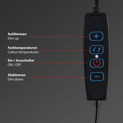 Briloner 2303-015 - LED Stmívatelné osvětlení monitoru LED/3,5W/230V 2700/4000/6500K