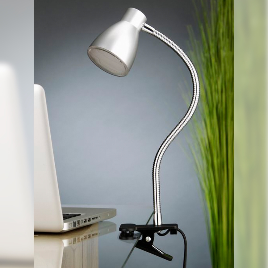 Briloner 2615-014P - LED Lampa s klipem GRIP LED/2,5W/230V stříbrná