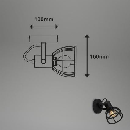 Briloner 2669-015 - Nástěnné bodové svítidlo RETRO 1xE14/25W/230V černá