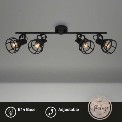 Briloner 2669-045 - Bodové svítidlo RETRO 4xE14/25W/230V