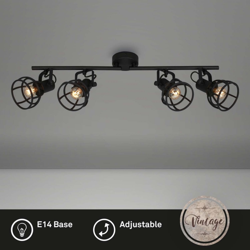 Briloner 2669-045 - Bodové svítidlo RETRO 4xE14/25W/230V