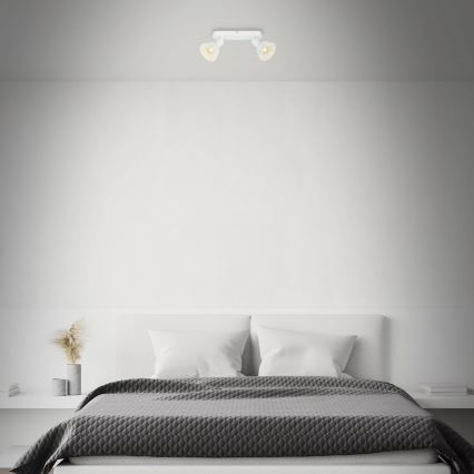 Briloner 2674-026 - Bodové svítidlo RETRO 2xE14/25W/230V bílá
