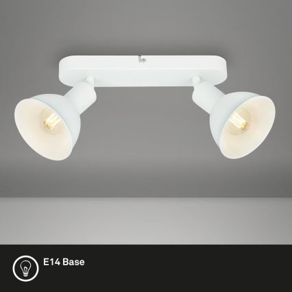Briloner 2674-026 - Bodové svítidlo RETRO 2xE14/25W/230V bílá