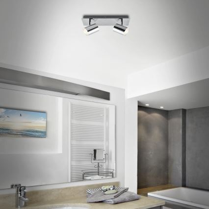 Briloner 2731-028 - Koupelnové bodové svítidlo BANYO 2xGU10/5W/230V IP44 lesklý chrom