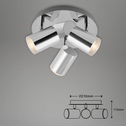 Briloner 2731-038 - Bodové svítidlo CUP 3xGU10/5W/230V lesklý chrom