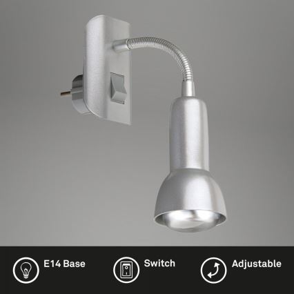 Briloner 2739-014P - Svítidlo do zásuvky 1xE14/25W/230V