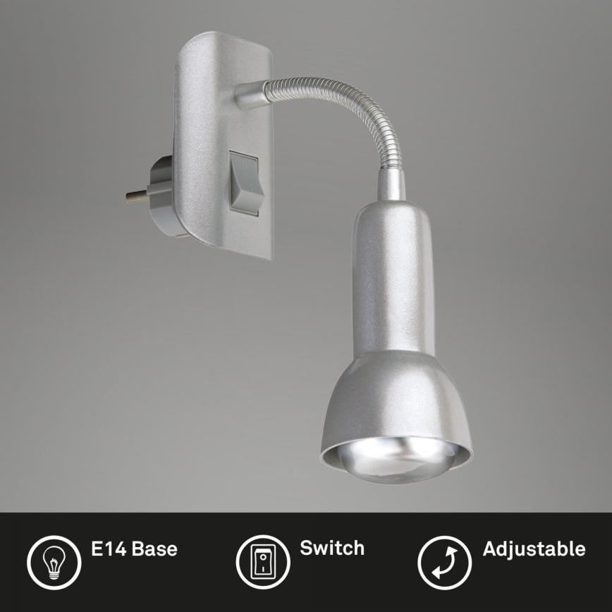 Briloner 2739-014P - Svítidlo do zásuvky 1xE14/25W/230V