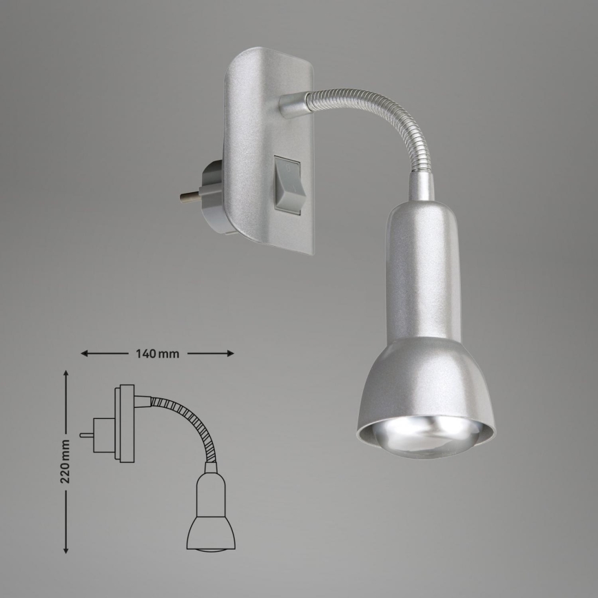 Briloner 2739-014P - Svítidlo do zásuvky 1xE14/25W/230V