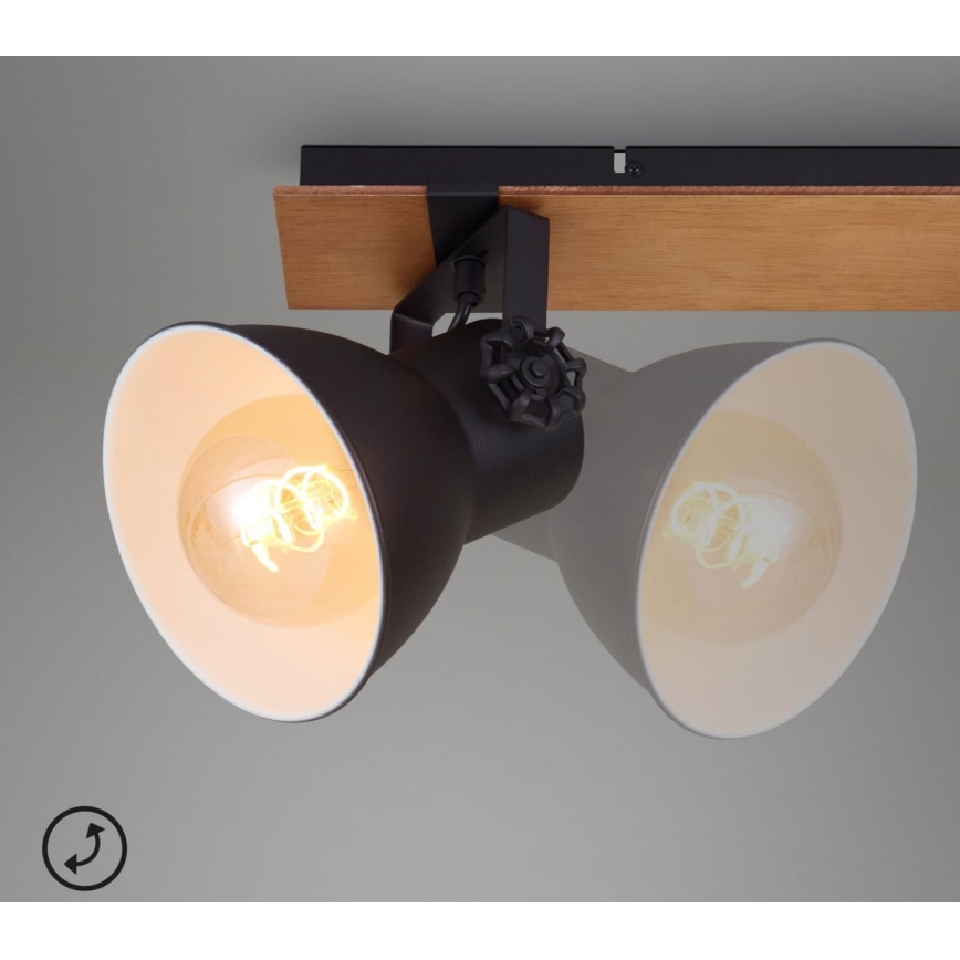 Briloner 2742-035 - Bodové svítidlo SPOTLIGHT 3xE27/40W/230V černá/hnědá