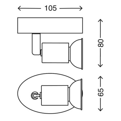 Briloner 2767-016 - LED Nástěnné bodové svítidlo 1xGU10/3W/230V bílá