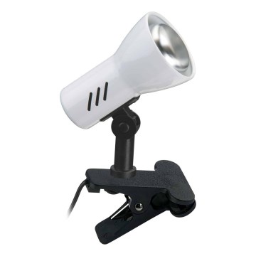 Briloner 2794/016P - Lampa s klipem 1xE14/40W/230V černá/bílá