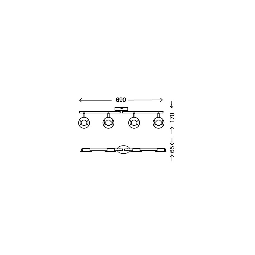 Briloner 2798-042 - LED Bodové svítidlo STONE 4xLED/4,5W/230V