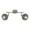 Briloner 2852- 026 - Bodové svítidlo RETRO 2xE14/5,5W/230V kaučukovník