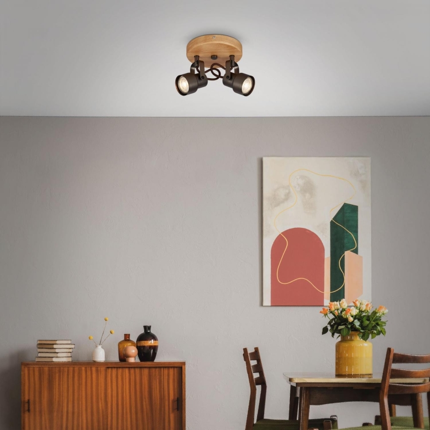 Briloner 2872-025R - LED Bodové svítidlo SPOTLIGHT 2xGU10/5W/230V hnědá