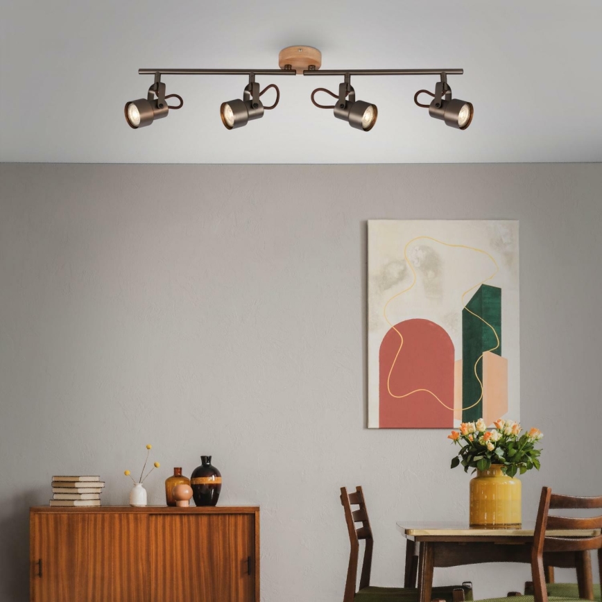 Briloner 2872-045 - LED Bodové svítidlo TAHUN 4xGU10/5W/230V 3000K hnědá