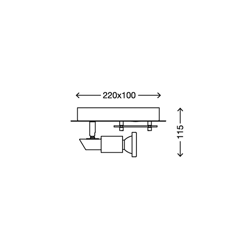 Briloner 2879-022 - LED Stropní svítidlo COMBINATA 1xGU10/3W + LED/5W/230V