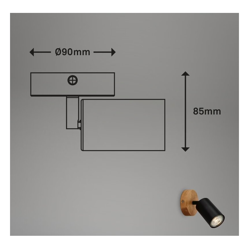 Briloner 2922-015 - Nástěnné bodové svítidlo SPOT 1xGU10/9W/230V
