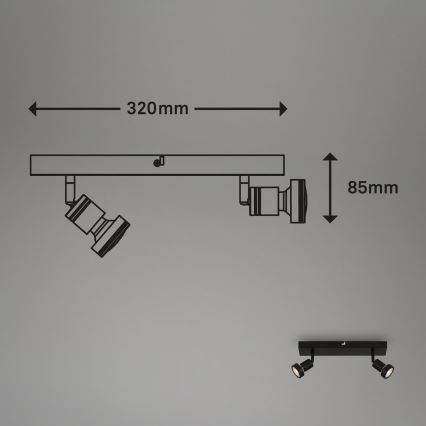 Briloner 2926-025 - LED Bodové svítidlo 2xGU10/4,9W/230V