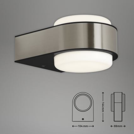 Briloner 3035-012- LED Venkovní nástěnné svítidlo HANAU LED/6,5W/230V IP44 chrom