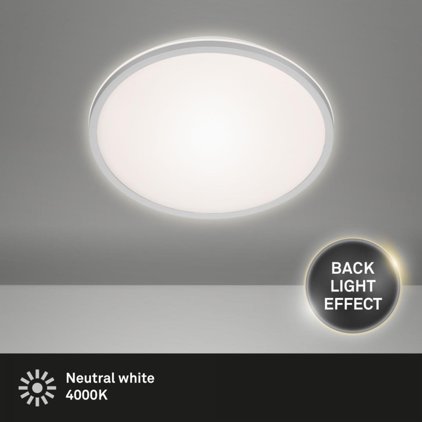 Briloner 3046-014 - LED Stropní svítidlo LED/15W/230V 4000K pr. 28 cm stříbrná