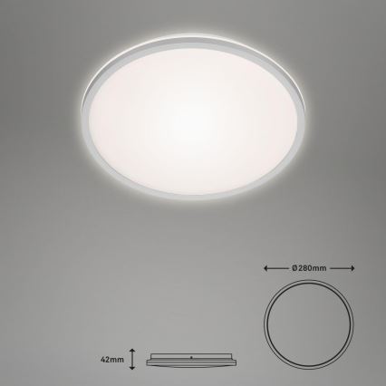 Briloner 3046-014 - LED Stropní svítidlo LED/15W/230V 4000K pr. 28 cm stříbrná