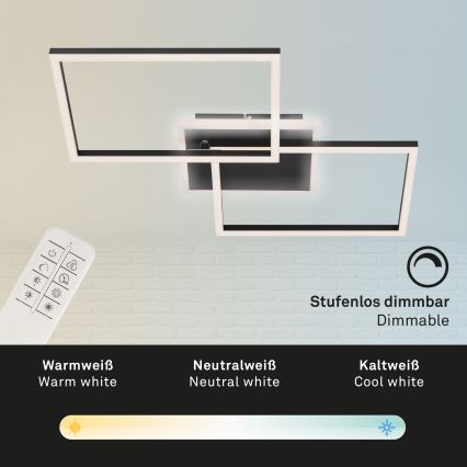 Briloner 3049-015 - LED Stmívatelné stropní svítidlo FRAME LED/40W/230V + dálkové ovládání