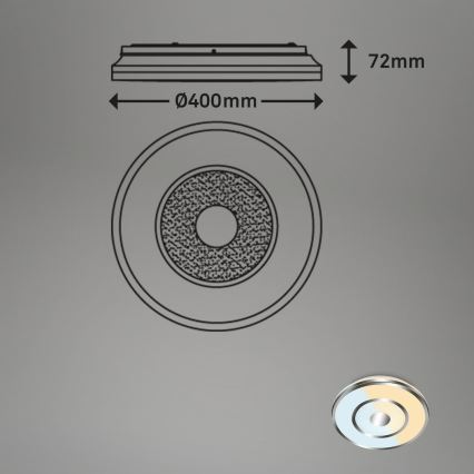 Briloner 3083-018 - LED Stmívatelné koupelnové stropní svítidlo COOL&COSY LED/24W/230V IP44