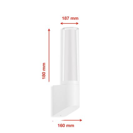 Briloner 311306TF - LED Venkovní nástěnné svítidlo LED/8W/230V 4000K IP44 bílá