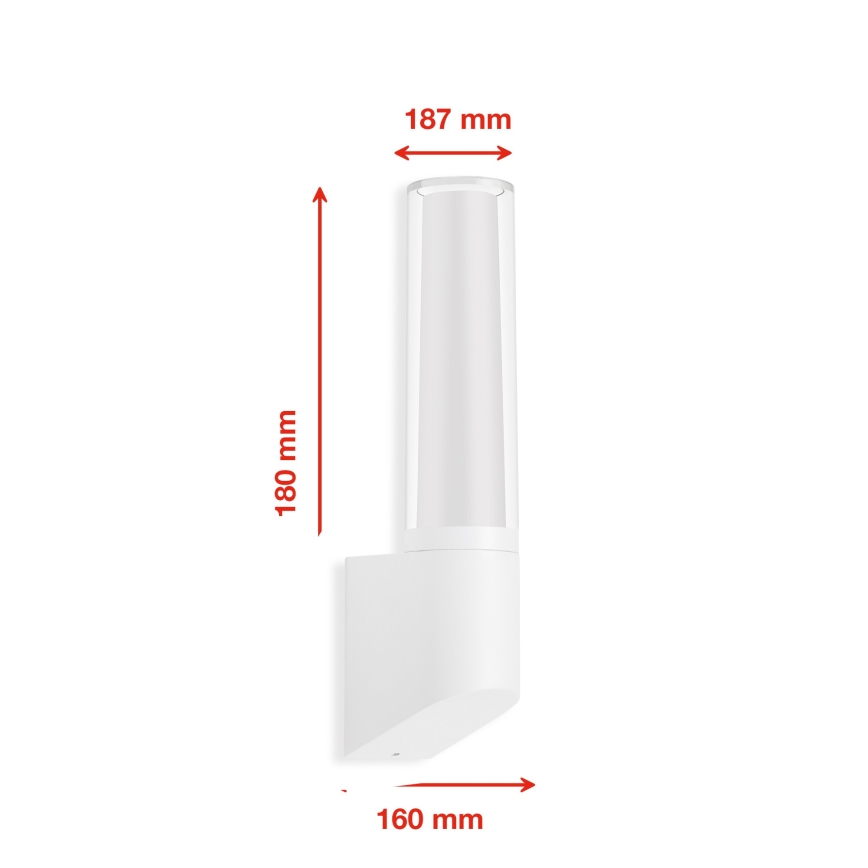 Briloner 311306TF - LED Venkovní nástěnné svítidlo LED/8W/230V 4000K IP44 bílá