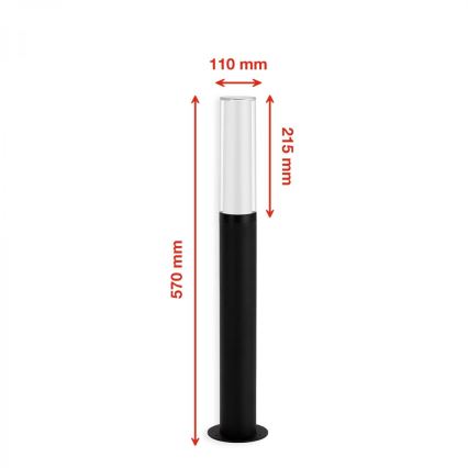 Briloner 311405TF - LED Venkovní lampa LED/8W/230V IP44 4000K 57 cm černá